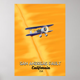 Póster Cartel de San Andreas de California USA Travel.
