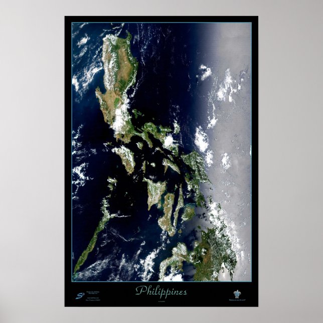 Póster cartel de satélite de Filipinas (Frente)