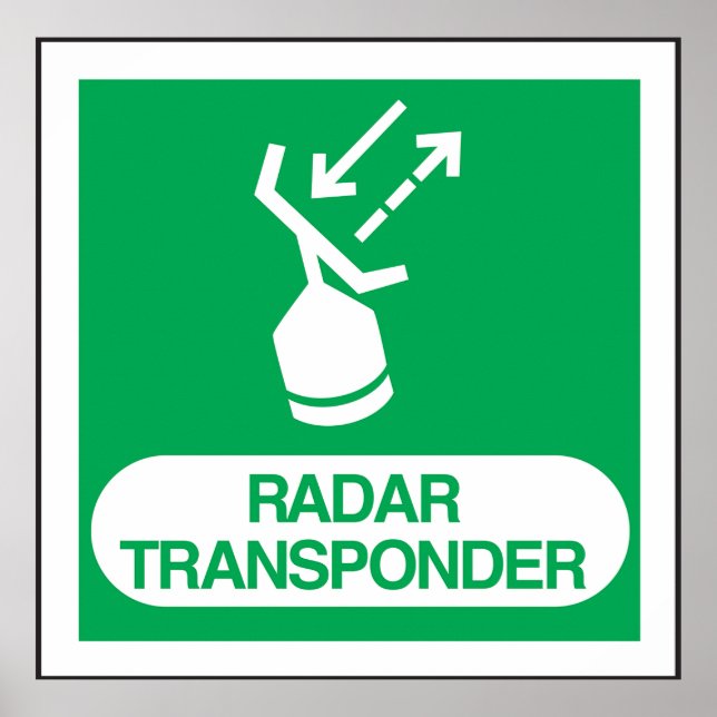 Póster Cartel de seguridad de transpondedor de radar de e (Frente)