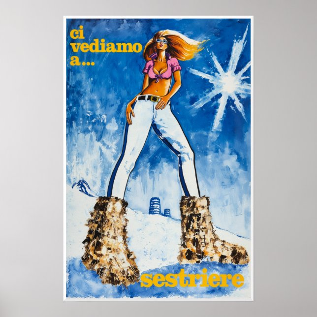 Póster Cartel de Sestriere, Italia (Frente)