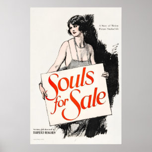 Póster Cartel de Souls for Sale (1923)