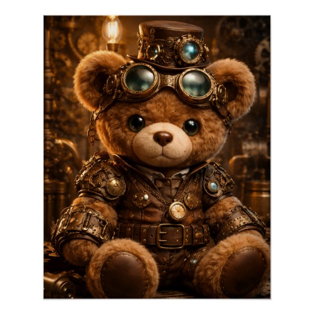 Póster Cartel de Steam Punk Steve (Anverso)