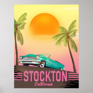 Póster Cartel de Stockton California EE. UU.