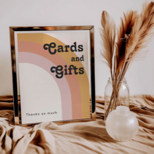 Póster Cartel de Tarjetas y Regalos Moderno Retro Arcoíri