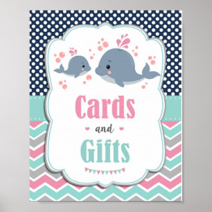 Póster Cartel de Tarjetas y Regalos Náuticos para Baby Sh