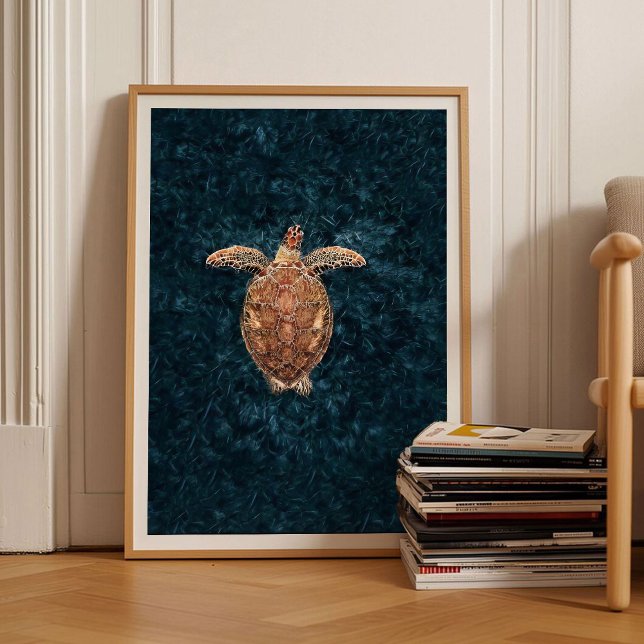 Póster Cartel de Tortuga con Estampado de Tortuga Marina  (Subido por el creador)