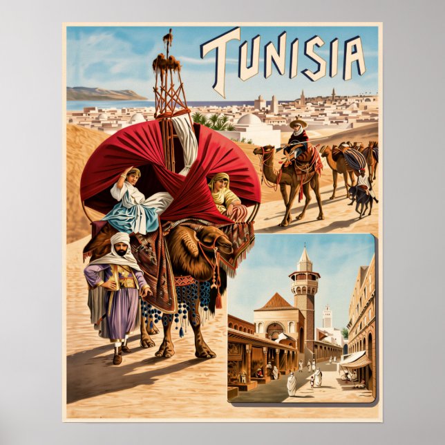 Póster cartel de Túnez (Frente)