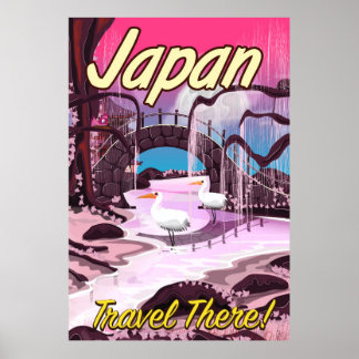 Póster cartel de vacaciones de jardines de dibujos animad
