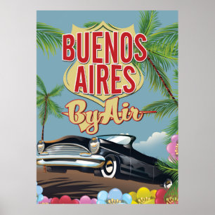 Póster Cartel de vacaciones en Buenos Aires, Argentina