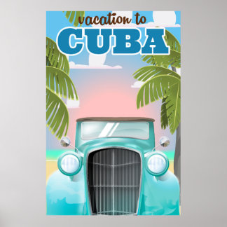 Póster Cartel de vacaciones en cuba