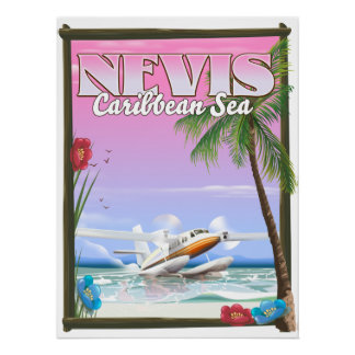 Póster Cartel de vacaciones en Nevis.