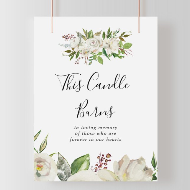 Póster Cartel de Vela Floral de Peonía Blanca de Invierno (Subido por el creador)