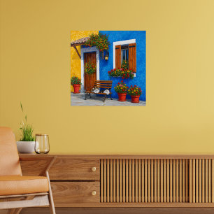 Póster Cartel de Venecia Inspirado – Pueblo Colorido