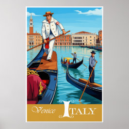 Póster cartel de Venecia, Italia