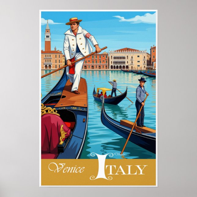 Póster cartel de Venecia, Italia (Frente)