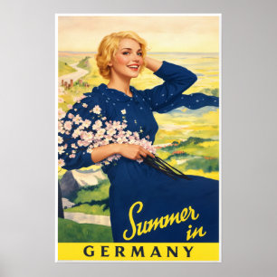 Póster cartel de viaje a Alemania
