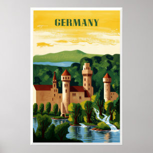 Póster cartel de viaje a Alemania