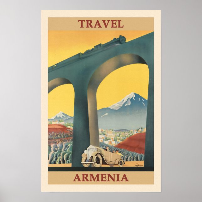 Póster Cartel de viaje a Armenia (Frente)