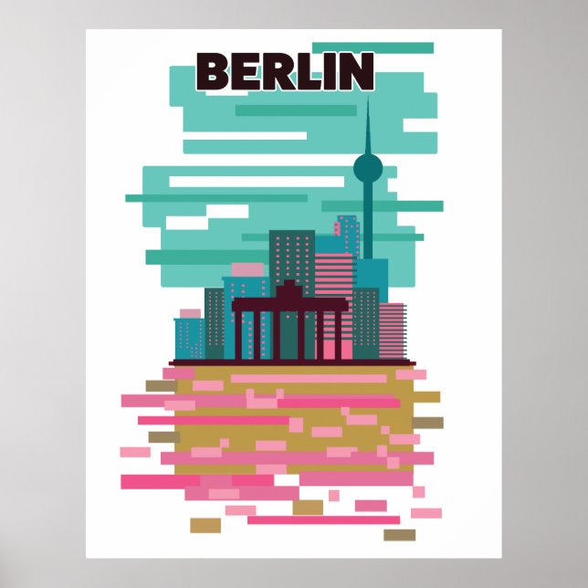 Póster Cartel de viaje a Berlín (Frente)