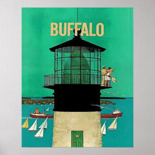 Póster Cartel de viaje a Búfalo 