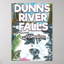 Cartel de viaje a Dunn's River Falls Jamaica