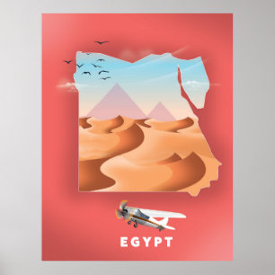 Póster Cartel de viaje a Egipto