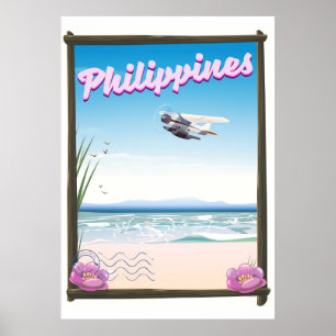 Póster Cartel de viaje a Filipinas