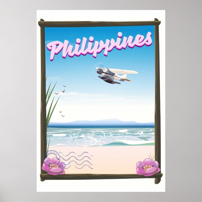 Póster Cartel de viaje a Filipinas (Frente)
