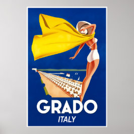 Póster Cartel de viaje a Grado, Italia