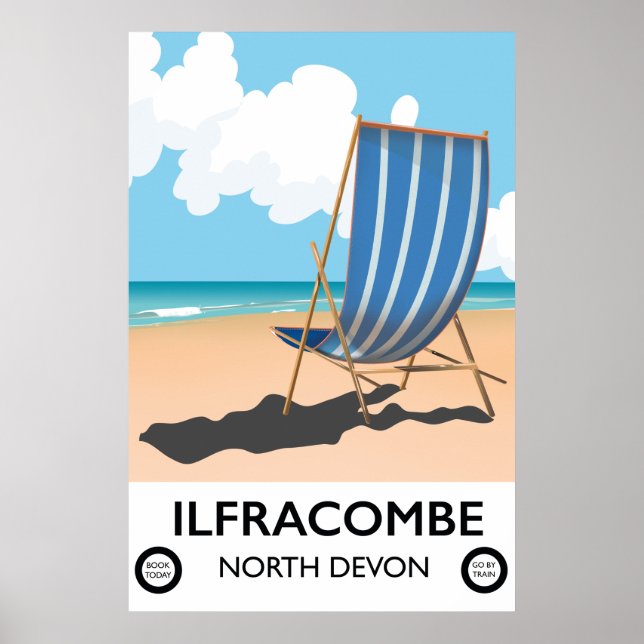 Póster Cartel de viaje a Ilfracombe North Devon (Frente)
