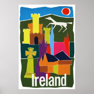 Póster Cartel de viaje a Irlanda