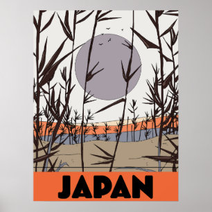 Póster Cartel de viaje a Japón