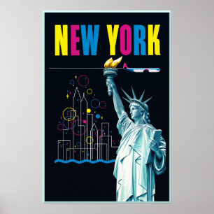 Póster Cartel de viaje a la ciudad de Nueva York