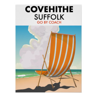 Póster Cartel de viaje a la playa de Covehithe Suffolk