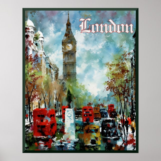 Póster Cartel de viaje a Londres (Frente)