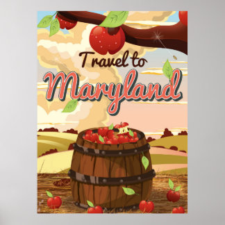 Póster Cartel de viaje a Maryland