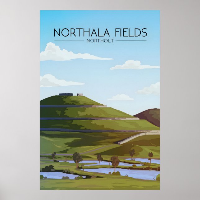 Póster Cartel de viaje a Northala Fields Londres (Frente)