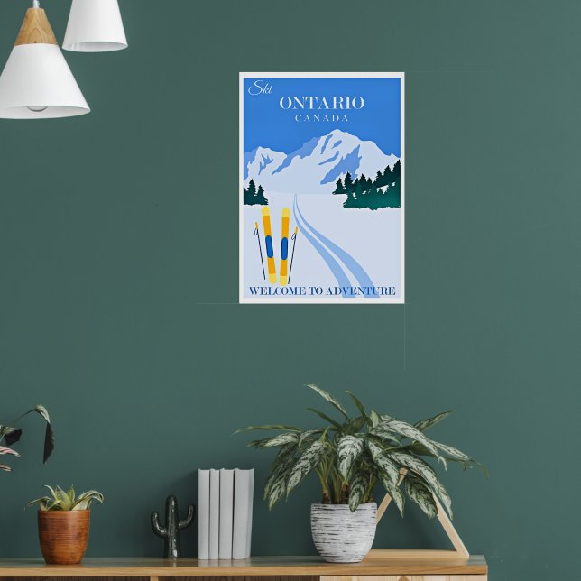 Póster cartel de viaje a Ontario, Canadá (Salón 1)