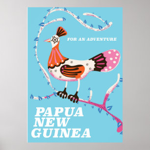 Póster Cartel de viaje a Papúa Nueva Guinea