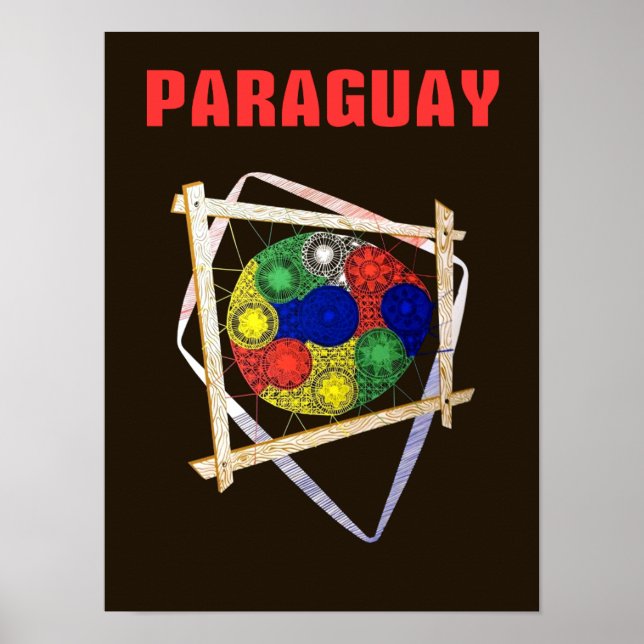 Póster cartel de viaje a Paraguay (Frente)