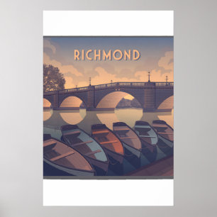 Póster Cartel de viaje a Richmond Londres
