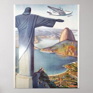 Póster Cartel de viaje a Río Brasil (2015) cromolitografí