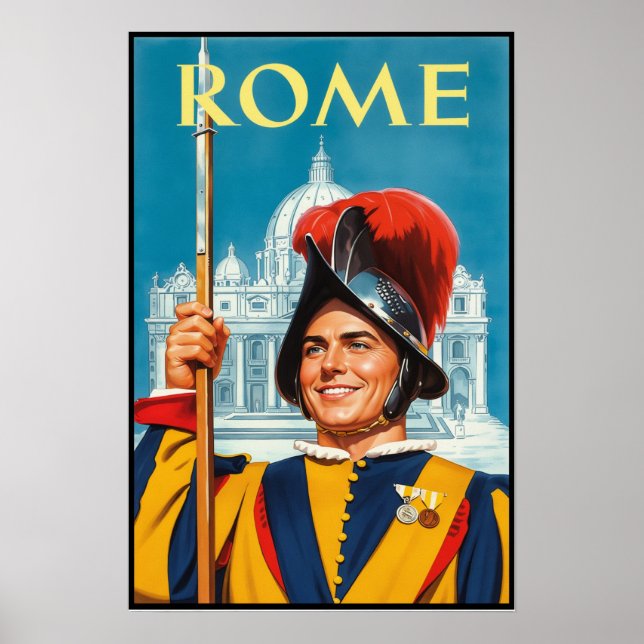 Póster Cartel de viaje a Roma  (Frente)