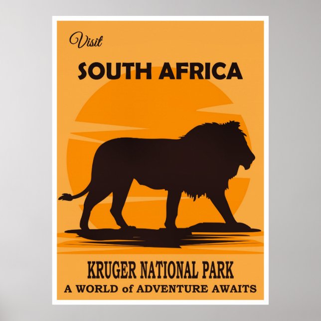 Póster Cartel de viaje a Sudáfrica (Frente)