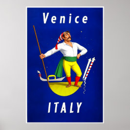 Póster cartel de viaje a Venecia, Italia