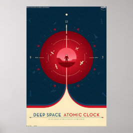 Póster Cartel de viaje al estilo retro de la NASA - Atómi