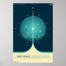 Cartel de viaje al estilo retro de la NASA - Atómi