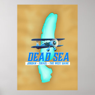 Póster Cartel de viaje al Mar Muerto