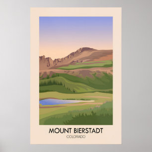 Póster Cartel de viaje al Monte Bierstadt Colorado EE. UU