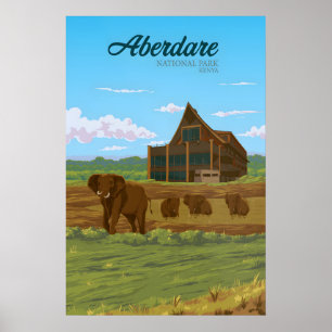 Póster Cartel de viaje al Parque Nacional de Aberdare Ken